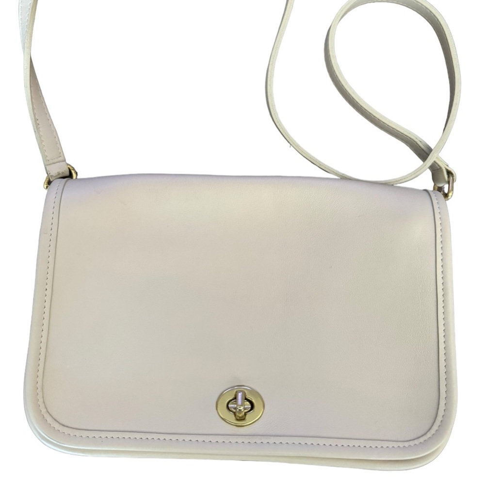 Vintage Pocket Purse in White Leather